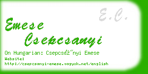 emese csepcsanyi business card